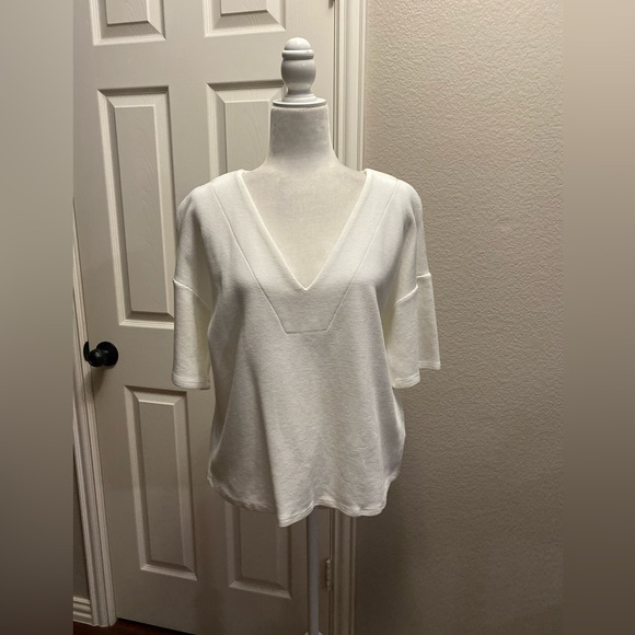 Vintage Y2K Anthropology Dolan Women’s Oversized Boxy Top Deep V-Neck Sz M USA - Picture 13 of 13